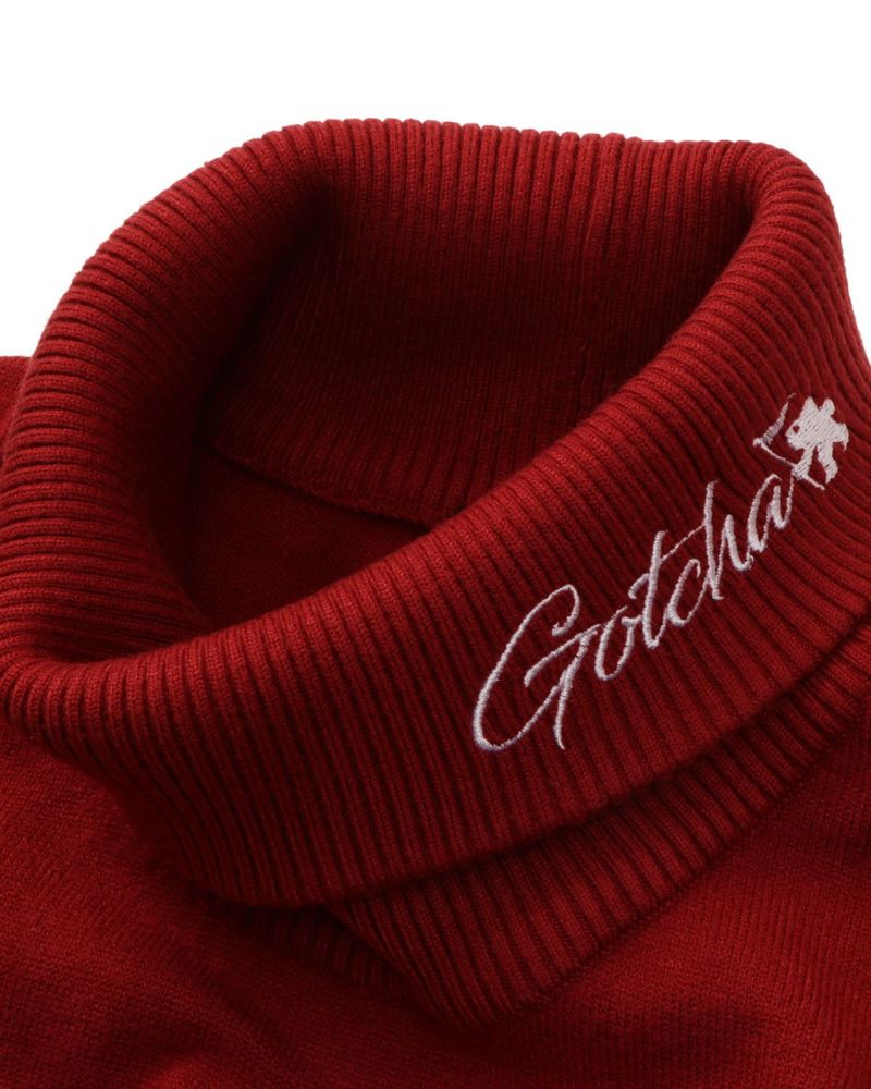 GOTCHA GOLF] ウォッシャブル 雪柄 ジャカード タートルネック