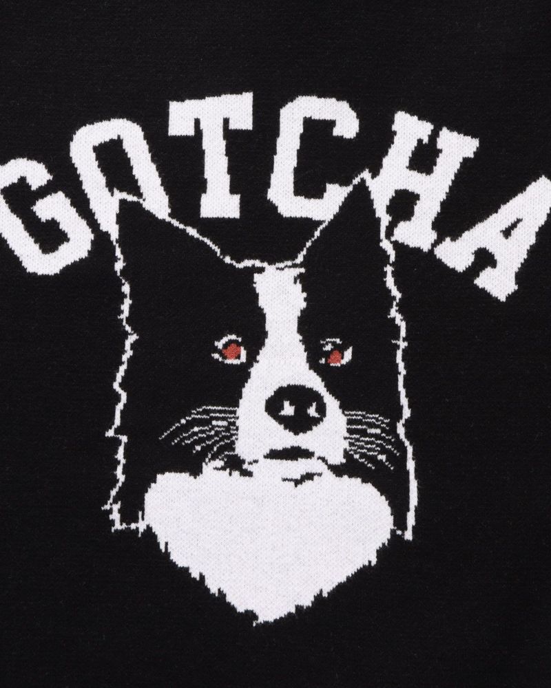 GOTCHA GOLF] ウォッシャブル ジャカード ドッグ クルーネック