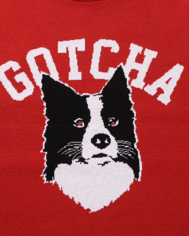 GOTCHA GOLF] ウォッシャブル ジャカード ドッグ クルーネック
