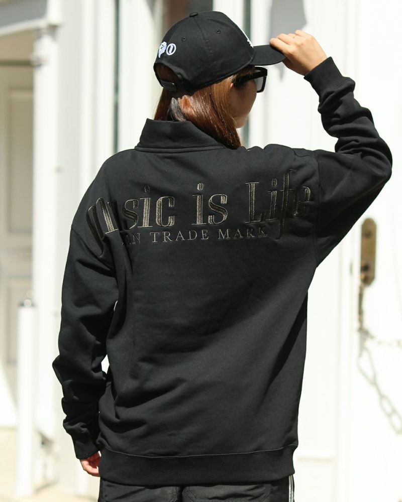 kaoyorinakami トレーナー スウェット connie halfzip sweat
