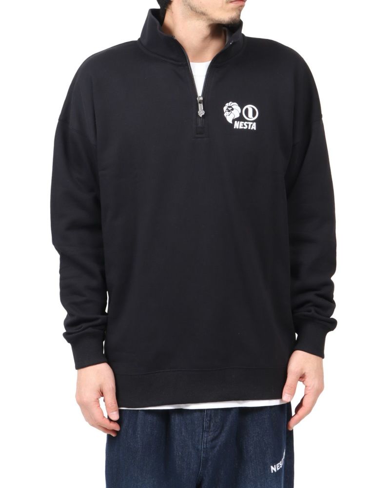 kaoyorinakami トレーナー スウェット connie halfzip sweat