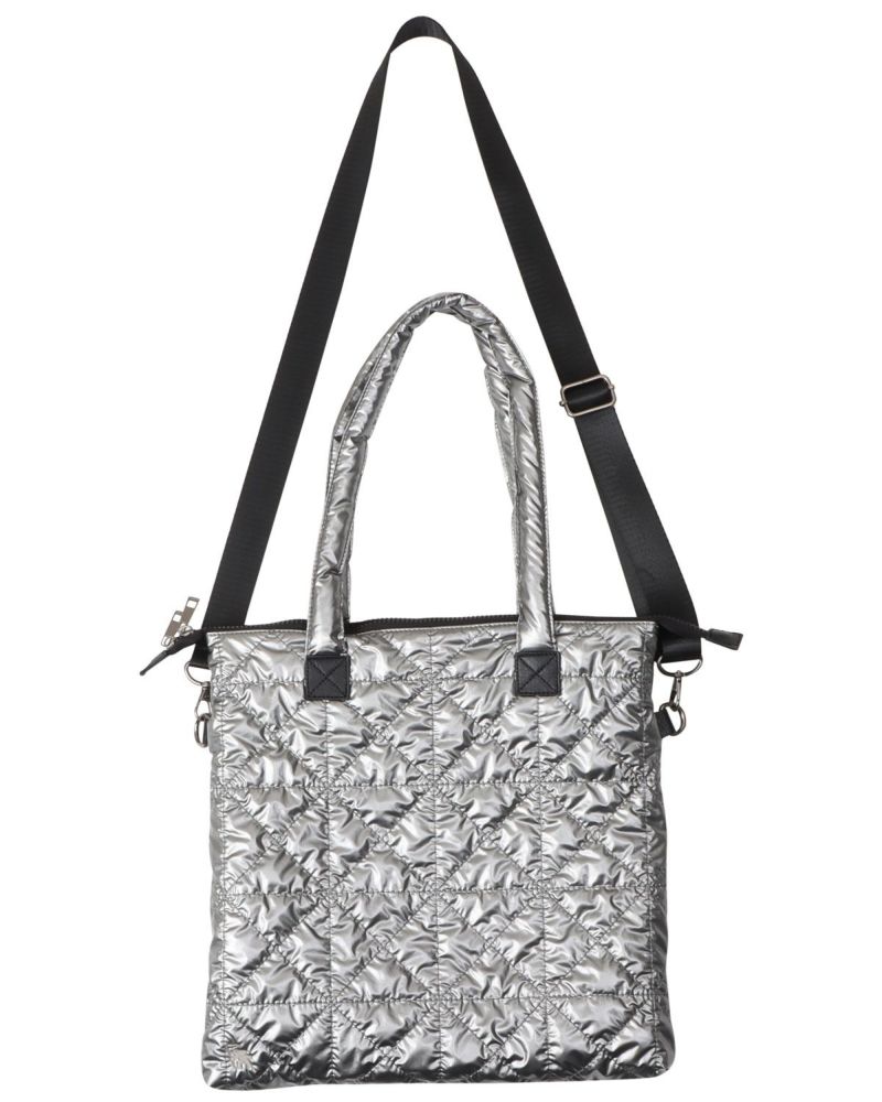 GOTCHA] ウィメンズ チャーム付き シルバー トートバッグ | PEET