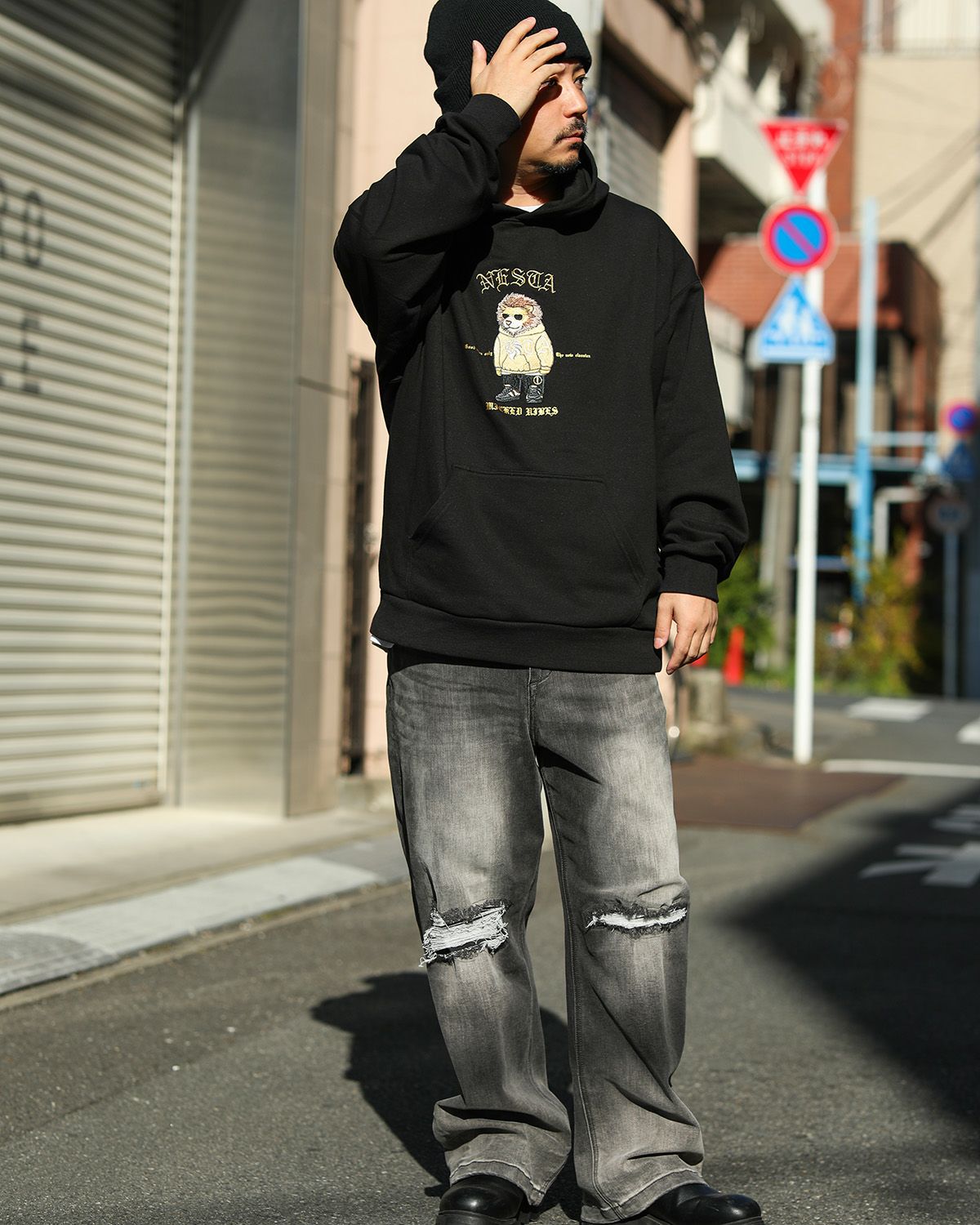 ブラック：171ｃｍ/75kg(XLサイズ着用)