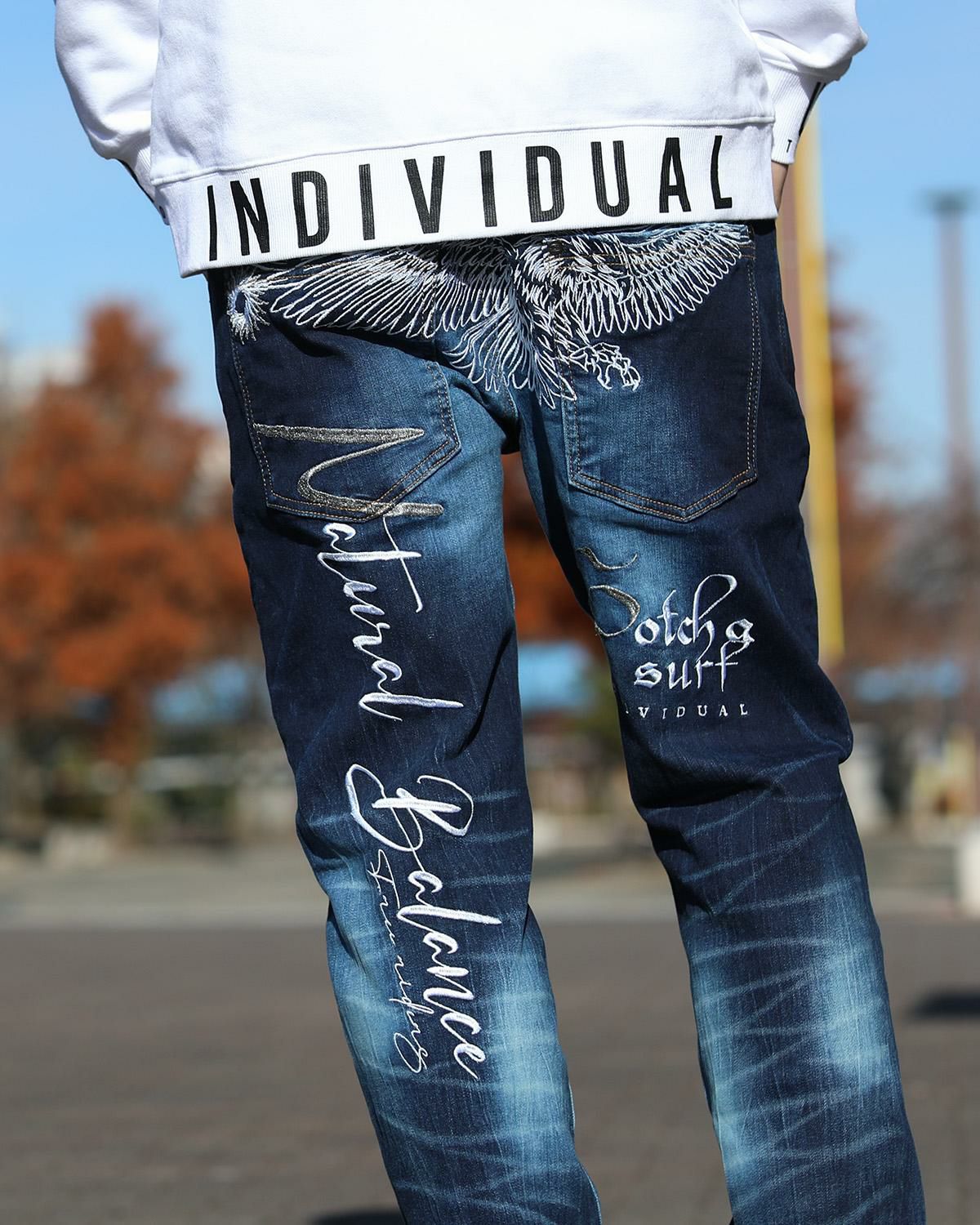 GOTCHA] MAX イーグル 刺繍 デニムパンツ | PEET ONLINE STORE 