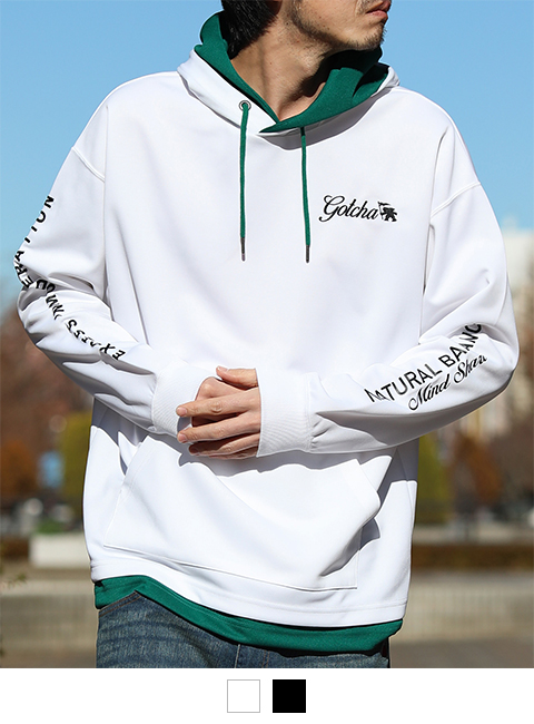 ホワイト：180cm67kg(Lサイズ着用)