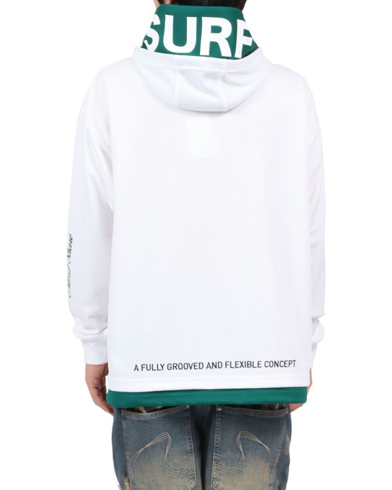 ホワイト：180cm67kg(Lサイズ着用)