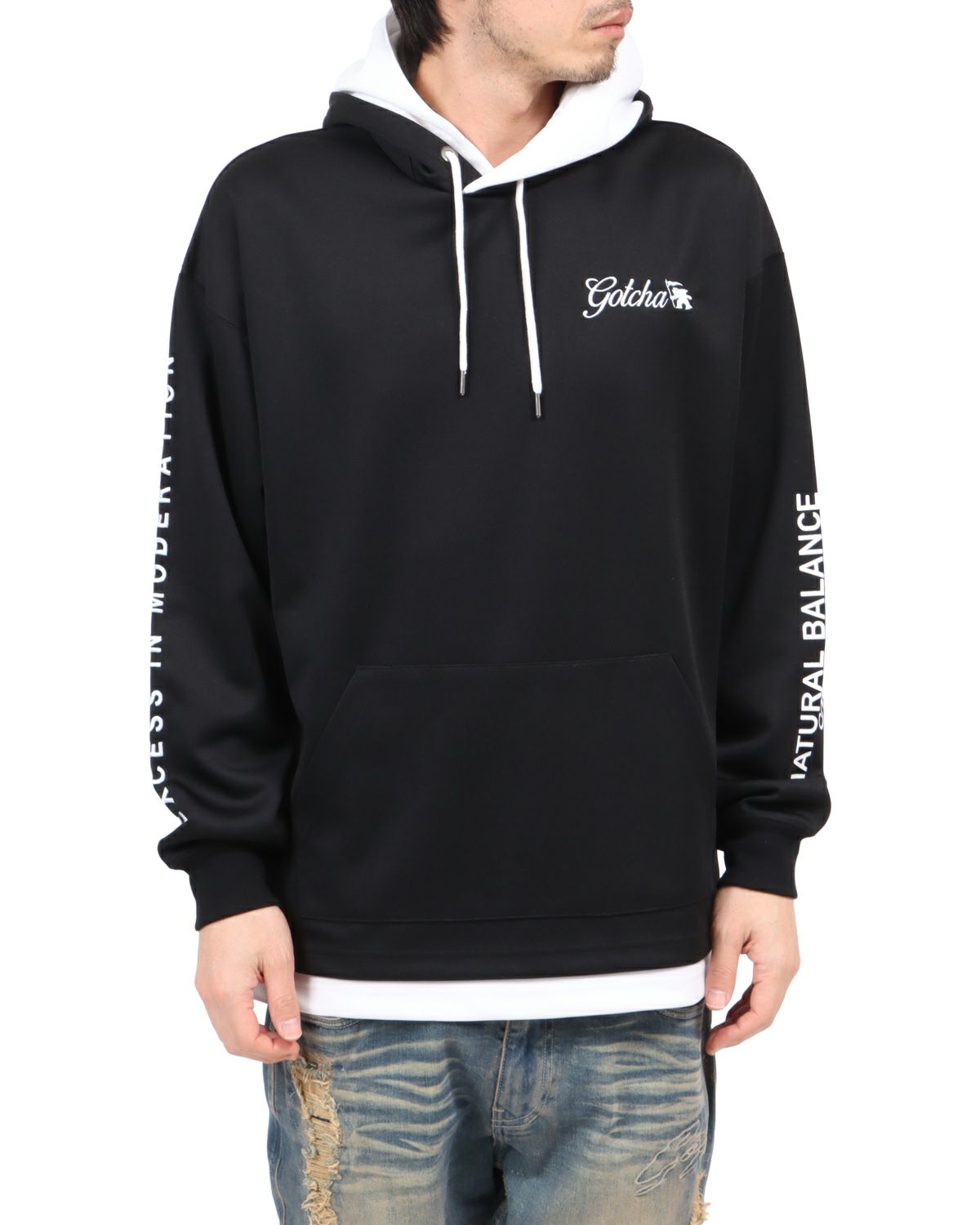 ブラック：180cm67kg(Lサイズ着用)