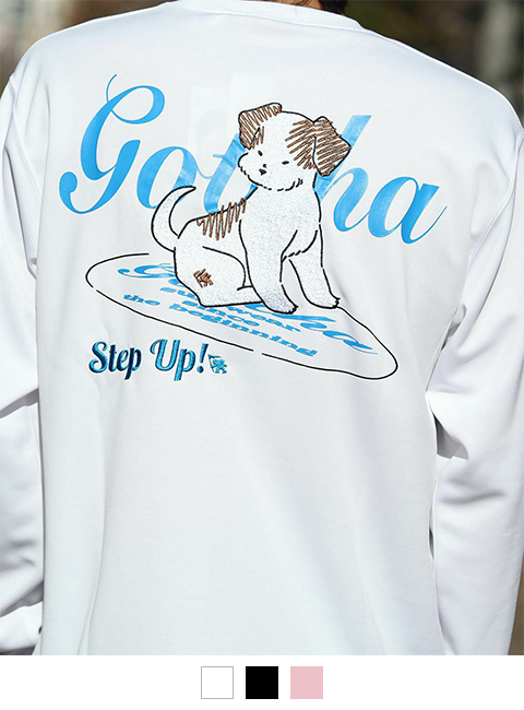 ホワイト：180cm67kg(Lサイズ着用)