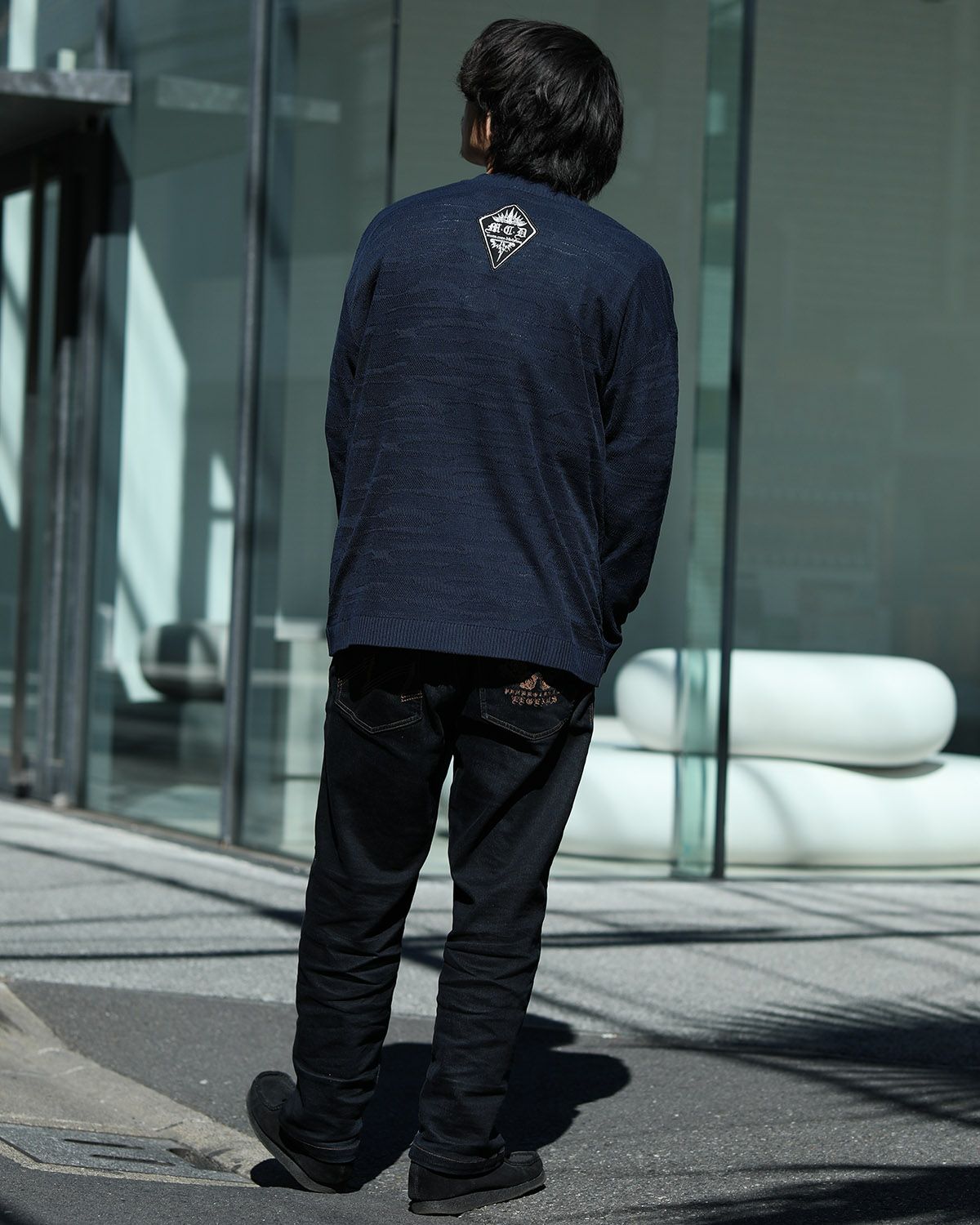 ダークネイビー:173cm/63kg(Lサイズ着用)