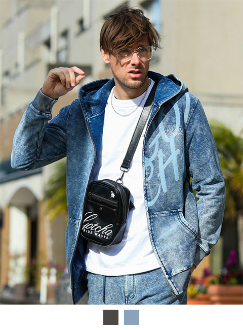 インディゴ:183cm70kg(Lサイズ着用)