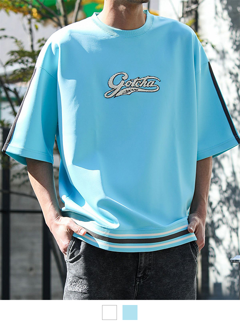 ミントグリーン：180cm67kg(Lサイズ着用)