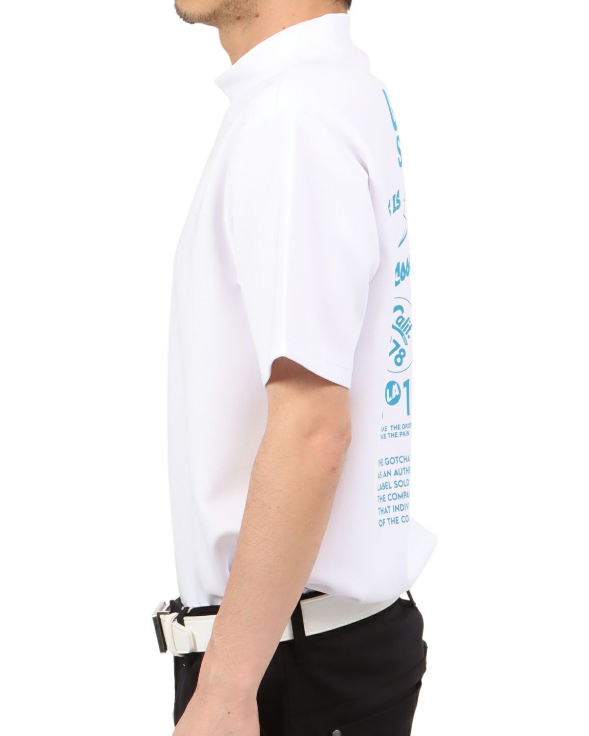 ホワイト：180cm67kg(Lサイズ着用)