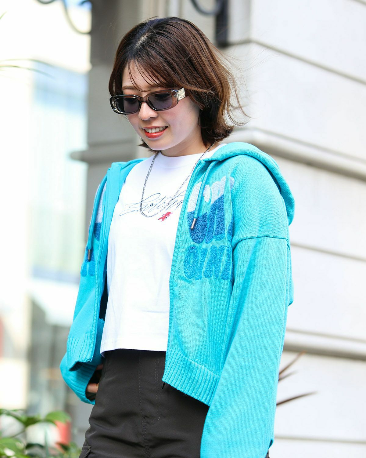 ターコイズ:157cm(Mサイズ着用)