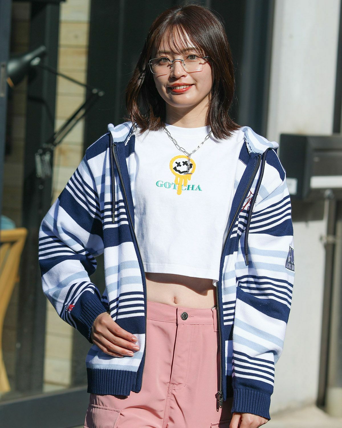 ネイビー：161cm(Sサイズ着用)