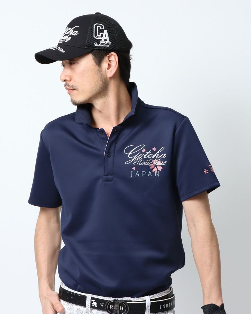 ネイビー：180cm67kg(Lサイズ着用)