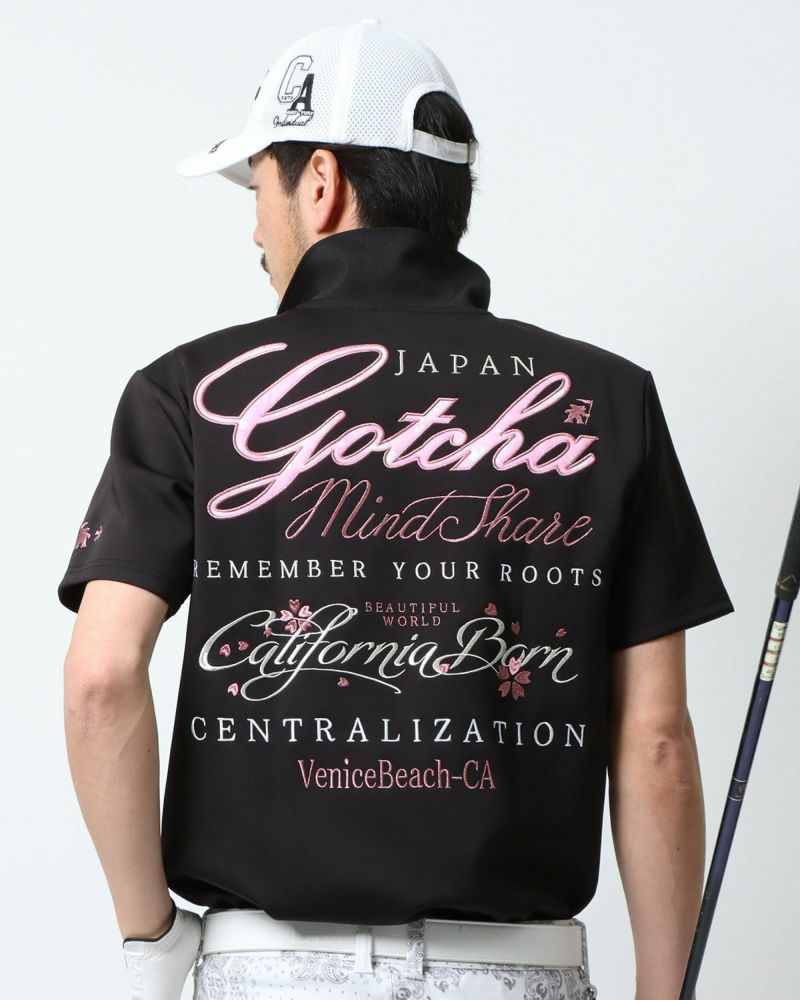 GOTCHA GOLF] スムース シャイニー サクラ ポロシャツ | PEET