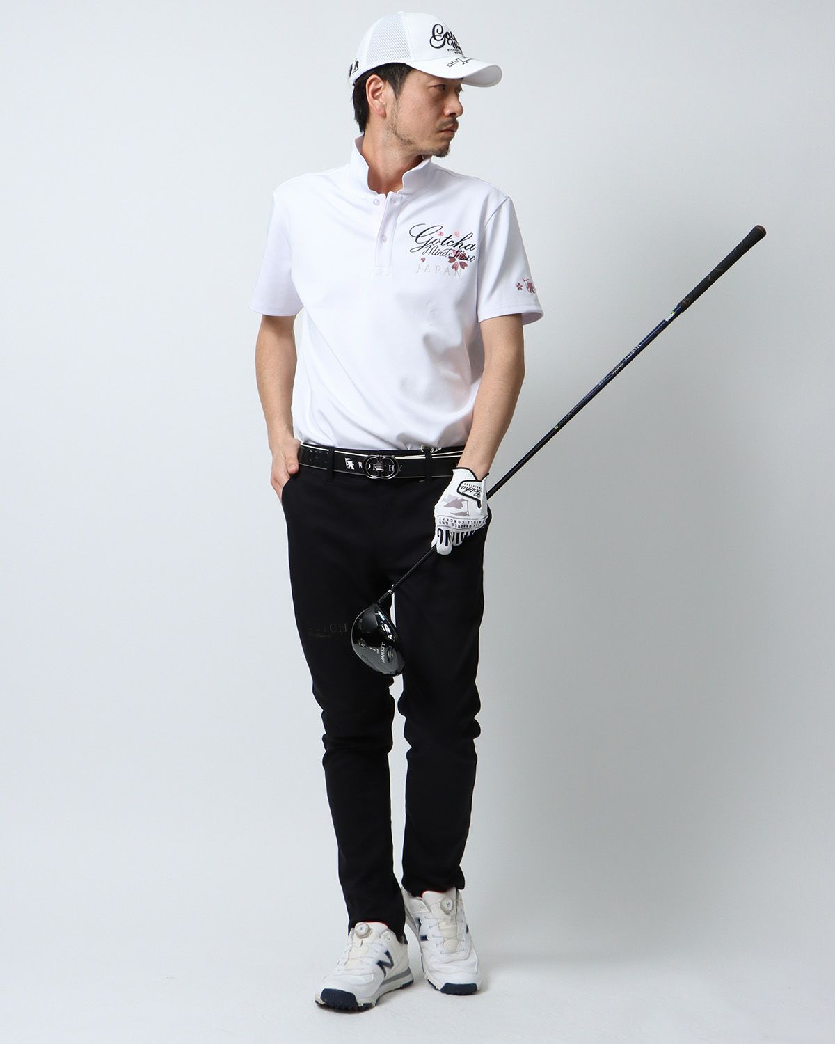 ホワイト：180cm67kg(Lサイズ着用)