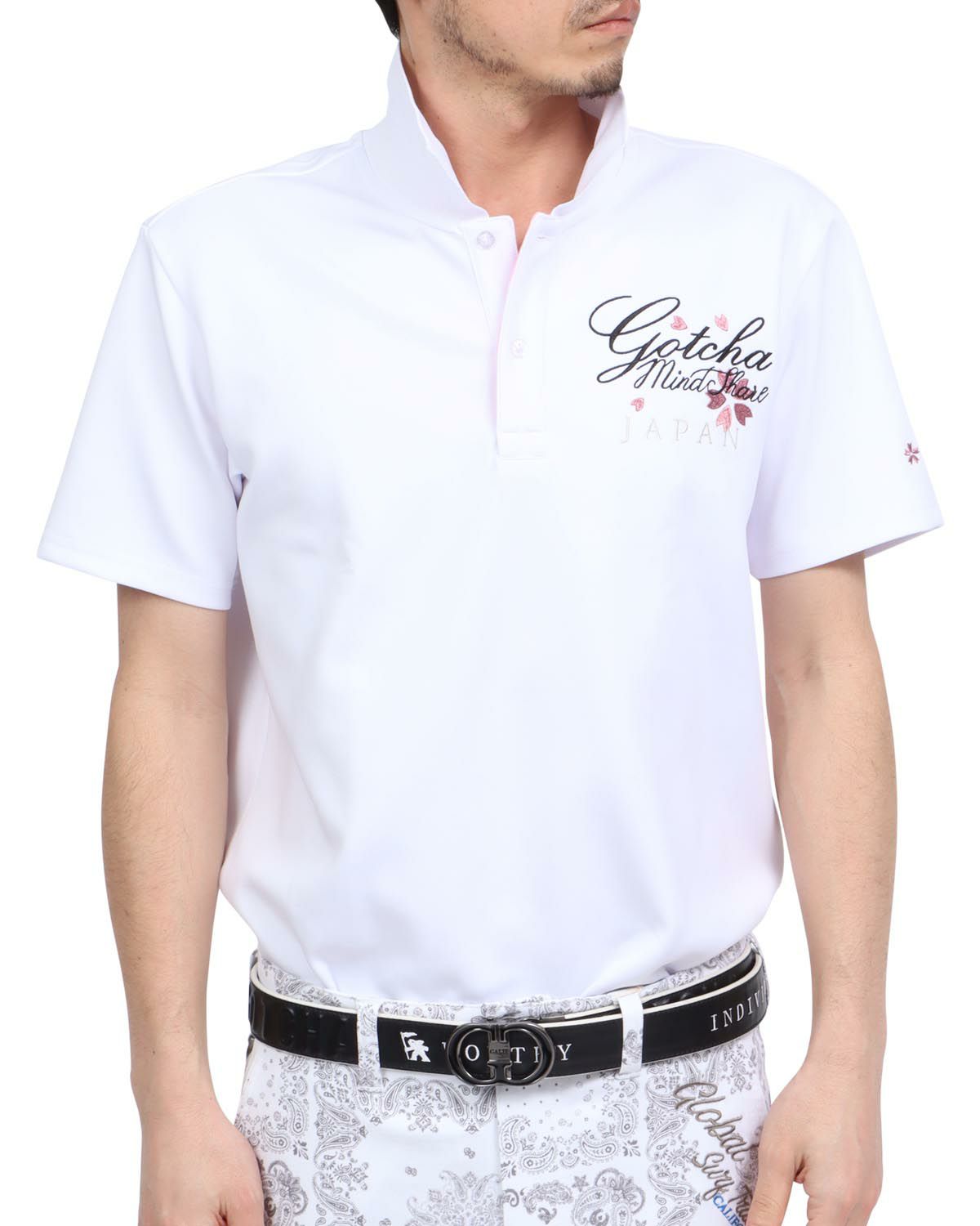 ホワイト：180cm67kg(Lサイズ着用)