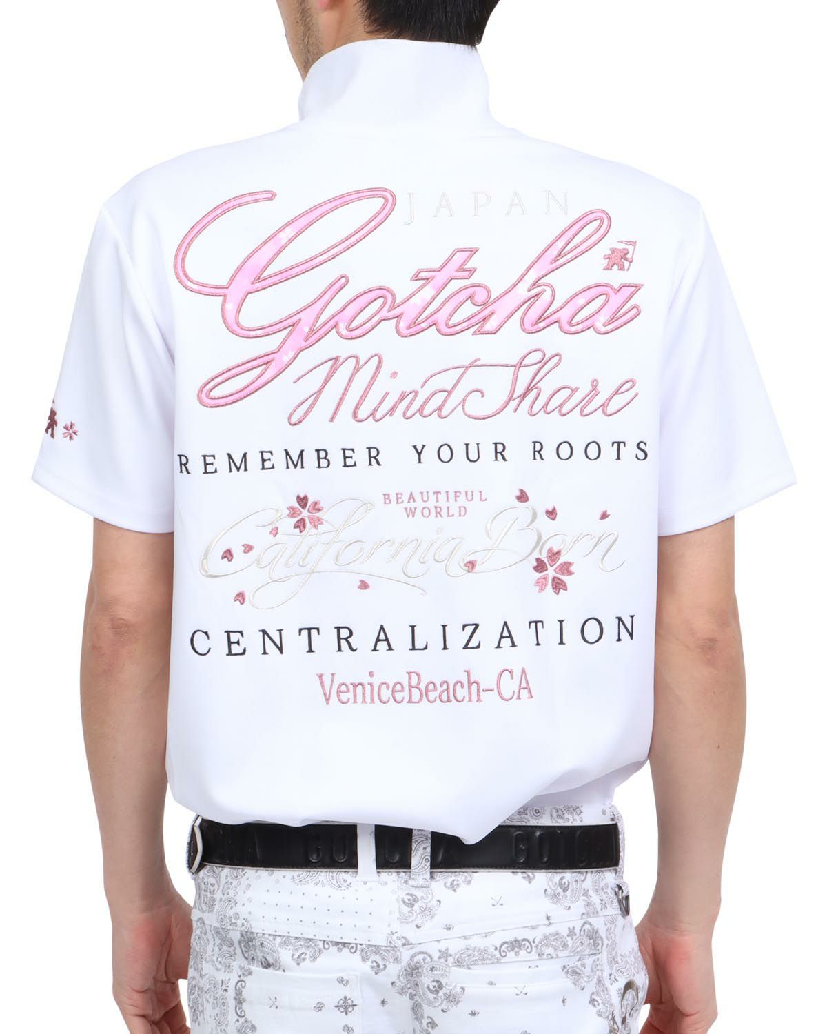 ホワイト：180cm67kg(Lサイズ着用)