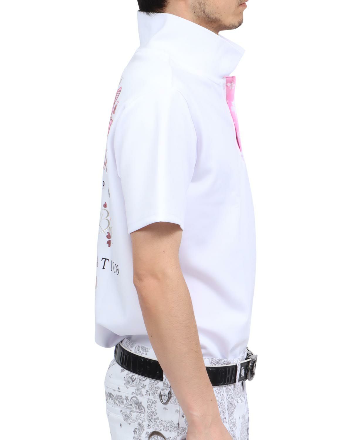 ホワイト：180cm67kg(Lサイズ着用)