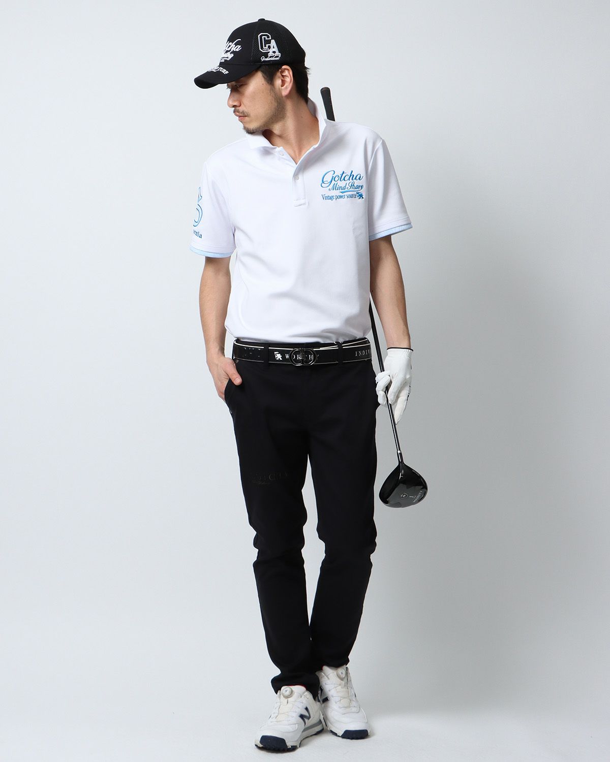 ホワイト：180cm67kg(Lサイズ着用)