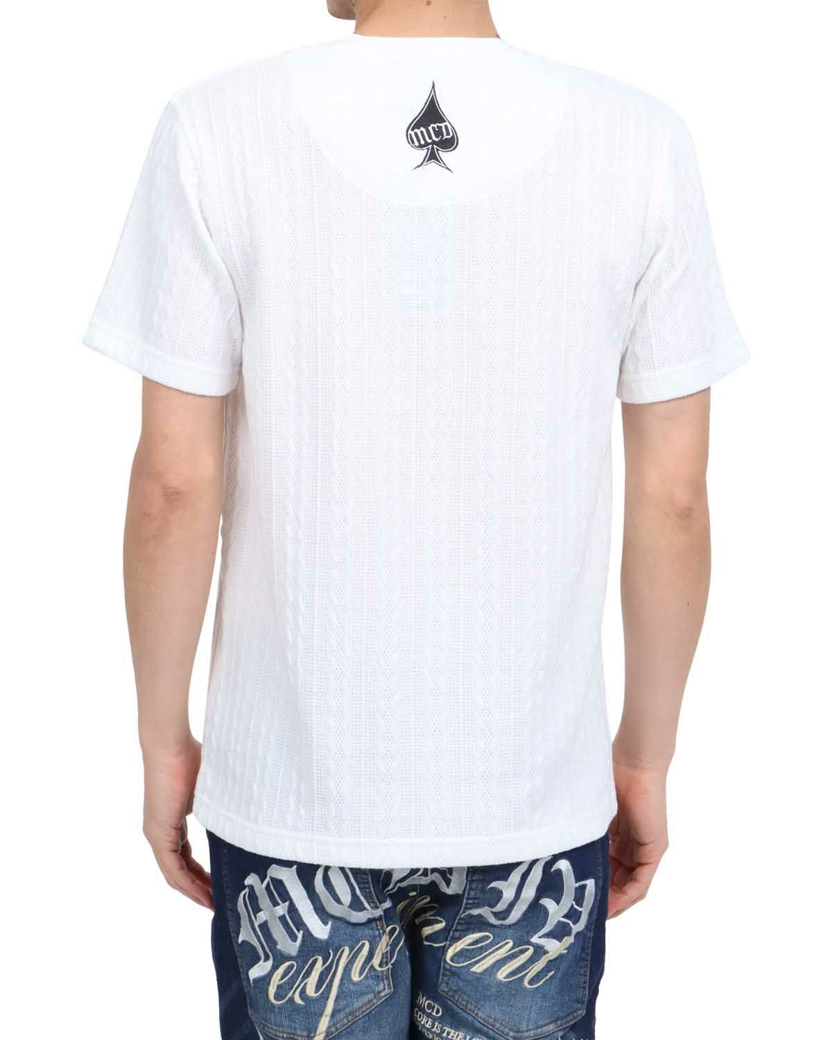 ホワイト：180cm67kg(Lサイズ着用)