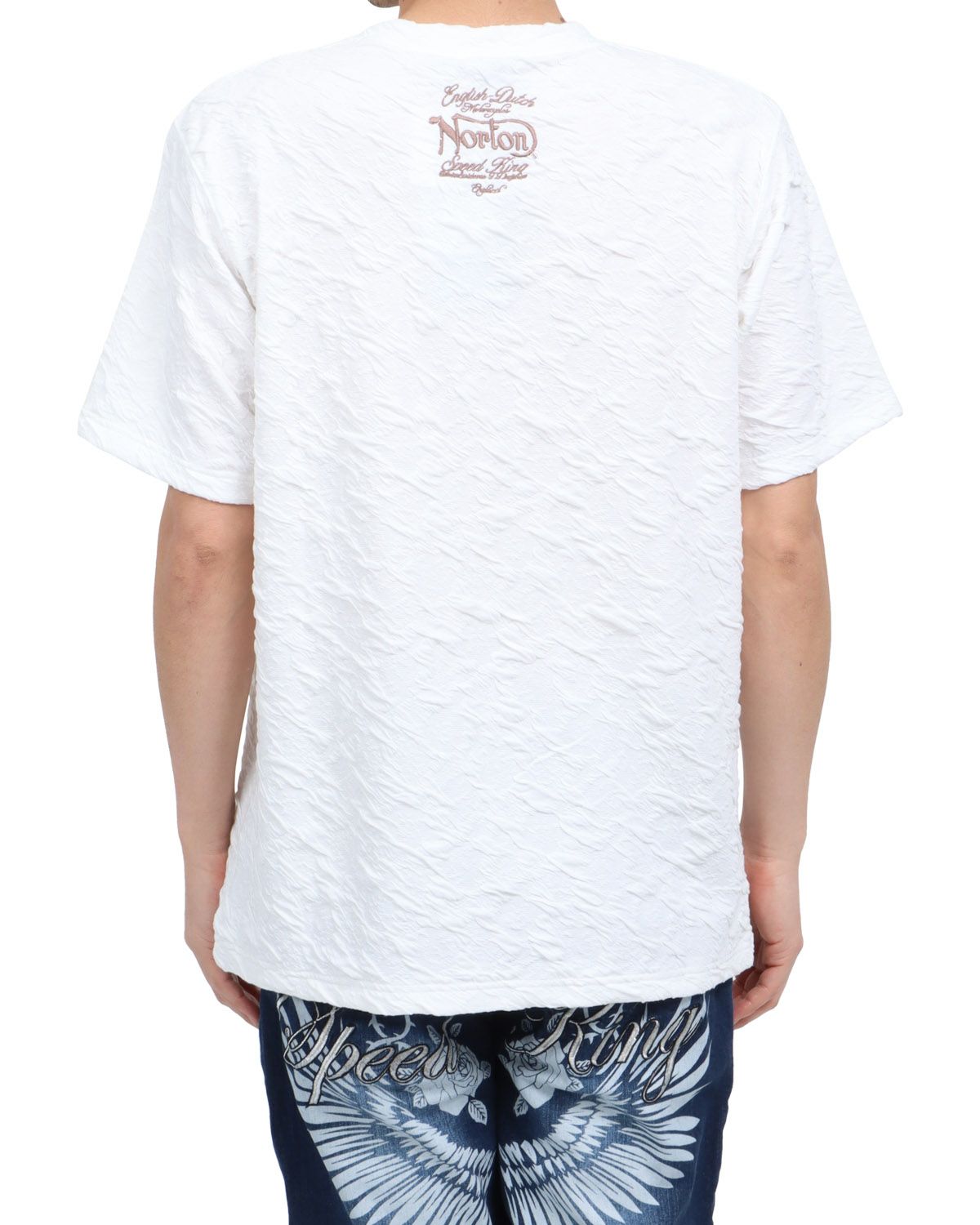 オフホワイト：180cm67kg(Lサイズ着用)