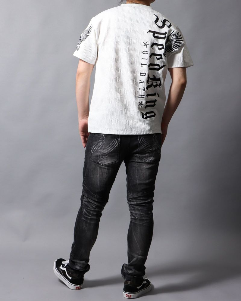 ホワイト：178cm/75kg(Lサイズ着用)