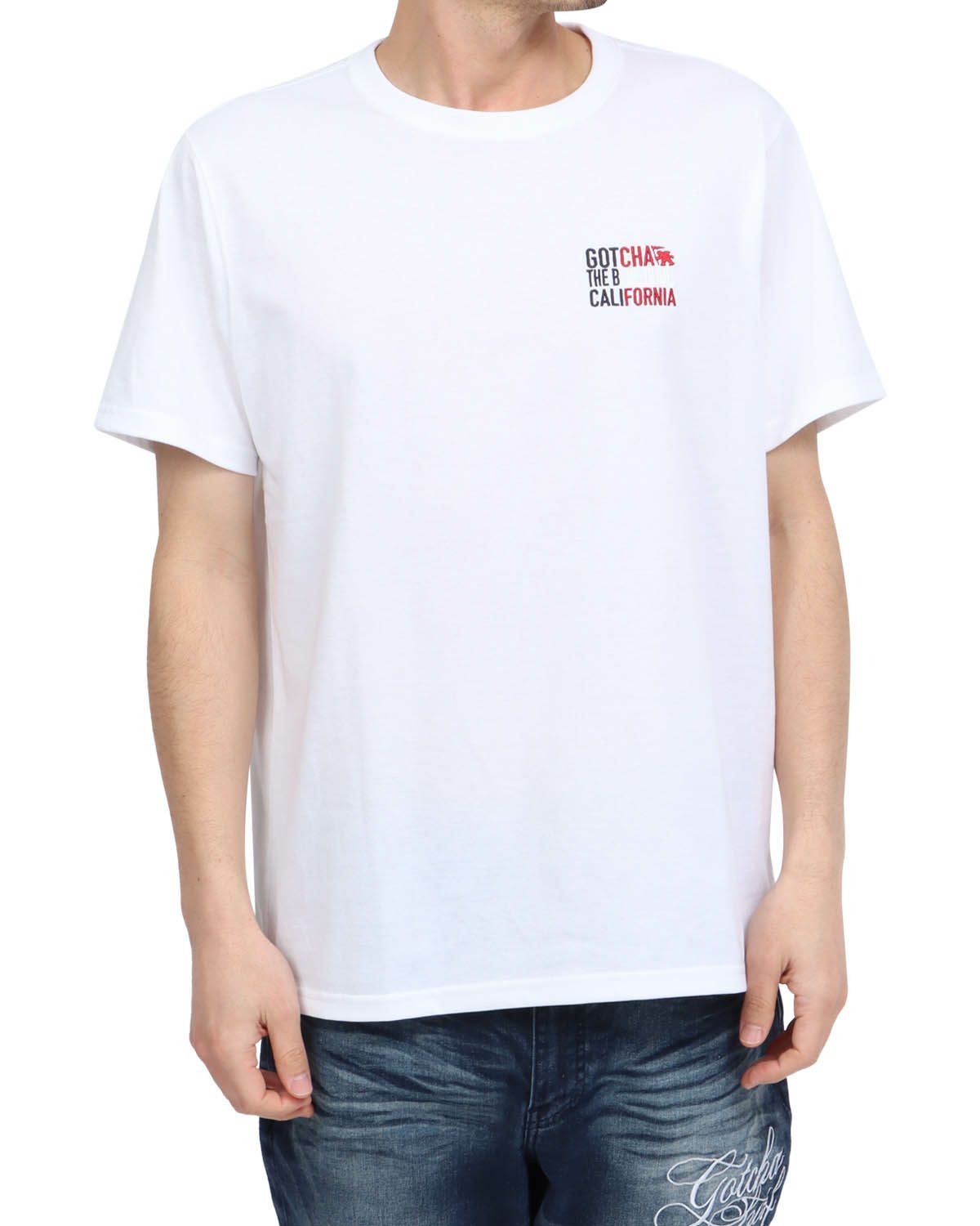 ホワイト：180cm67kg(Lサイズ着用)