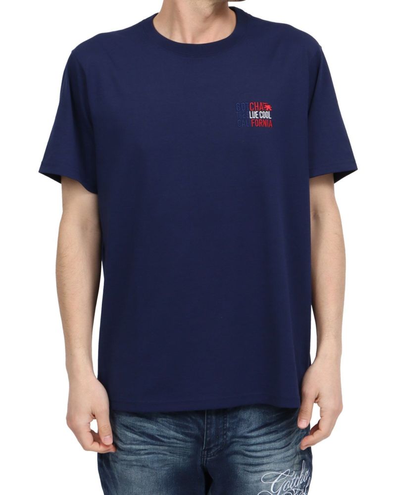 ネイビー：180cm67kg(Lサイズ着用)