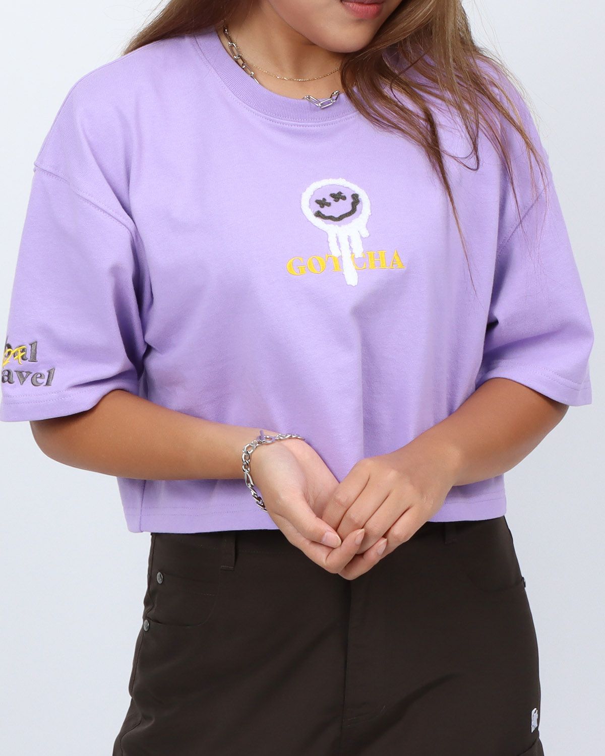 ラベンダー：167cm(Lサイズ着用)