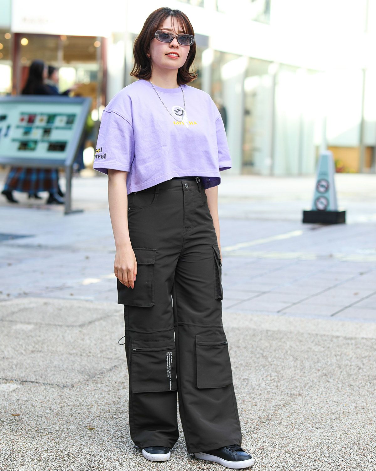 ラベンダー：157cm(Mサイズ着用)