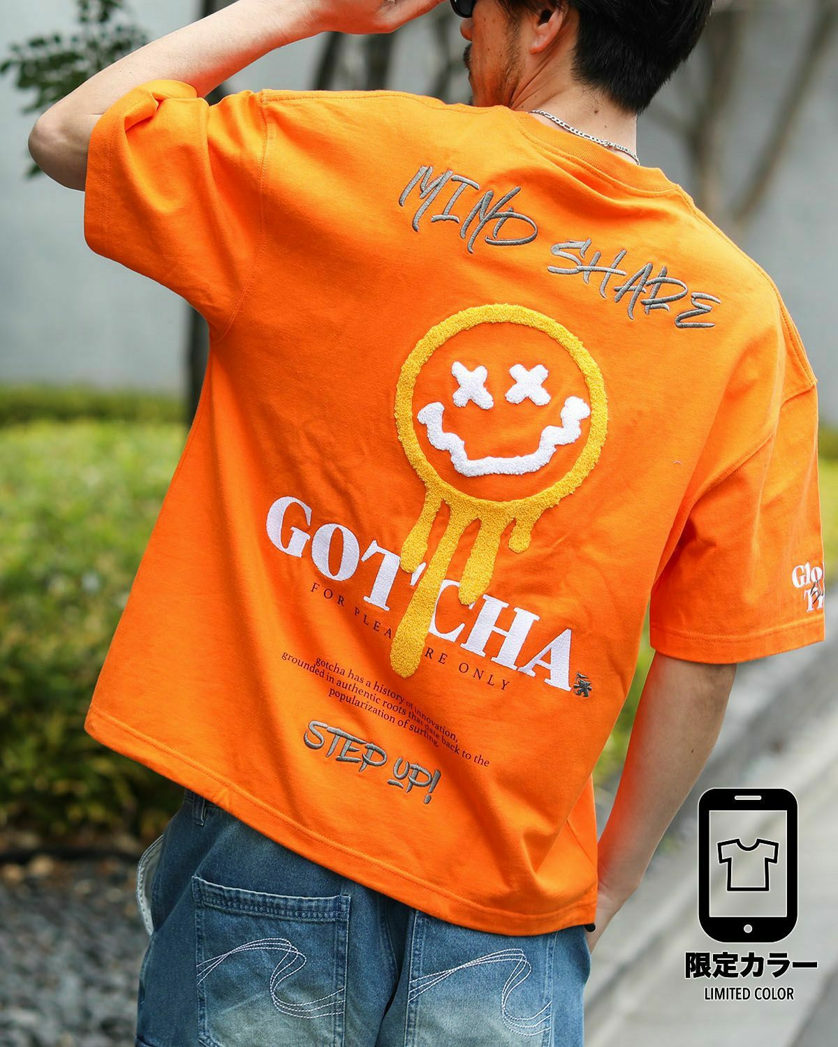 オレンジ：180cm67kg(Lサイズ着用)