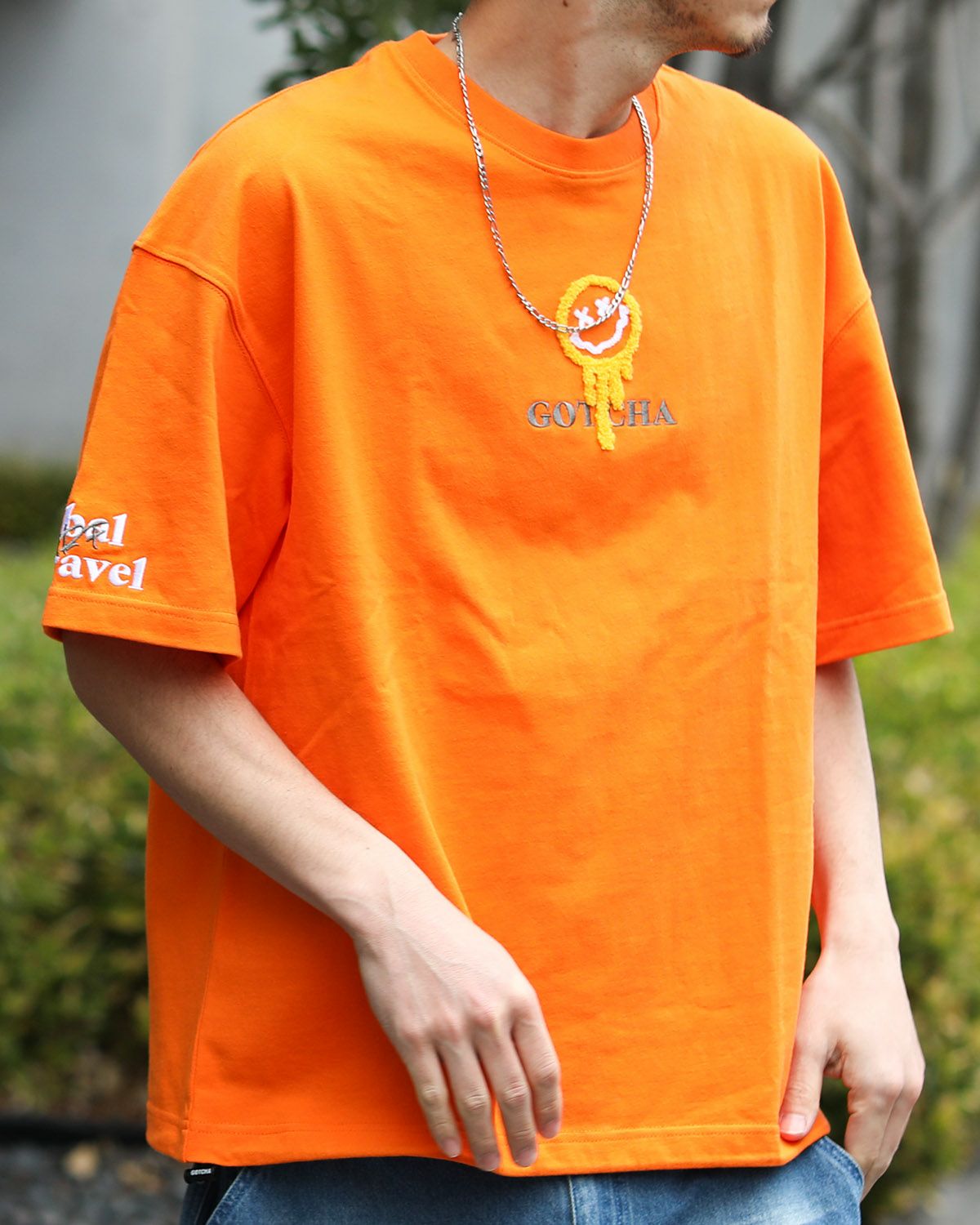 オレンジ：180cm67kg(Lサイズ着用)