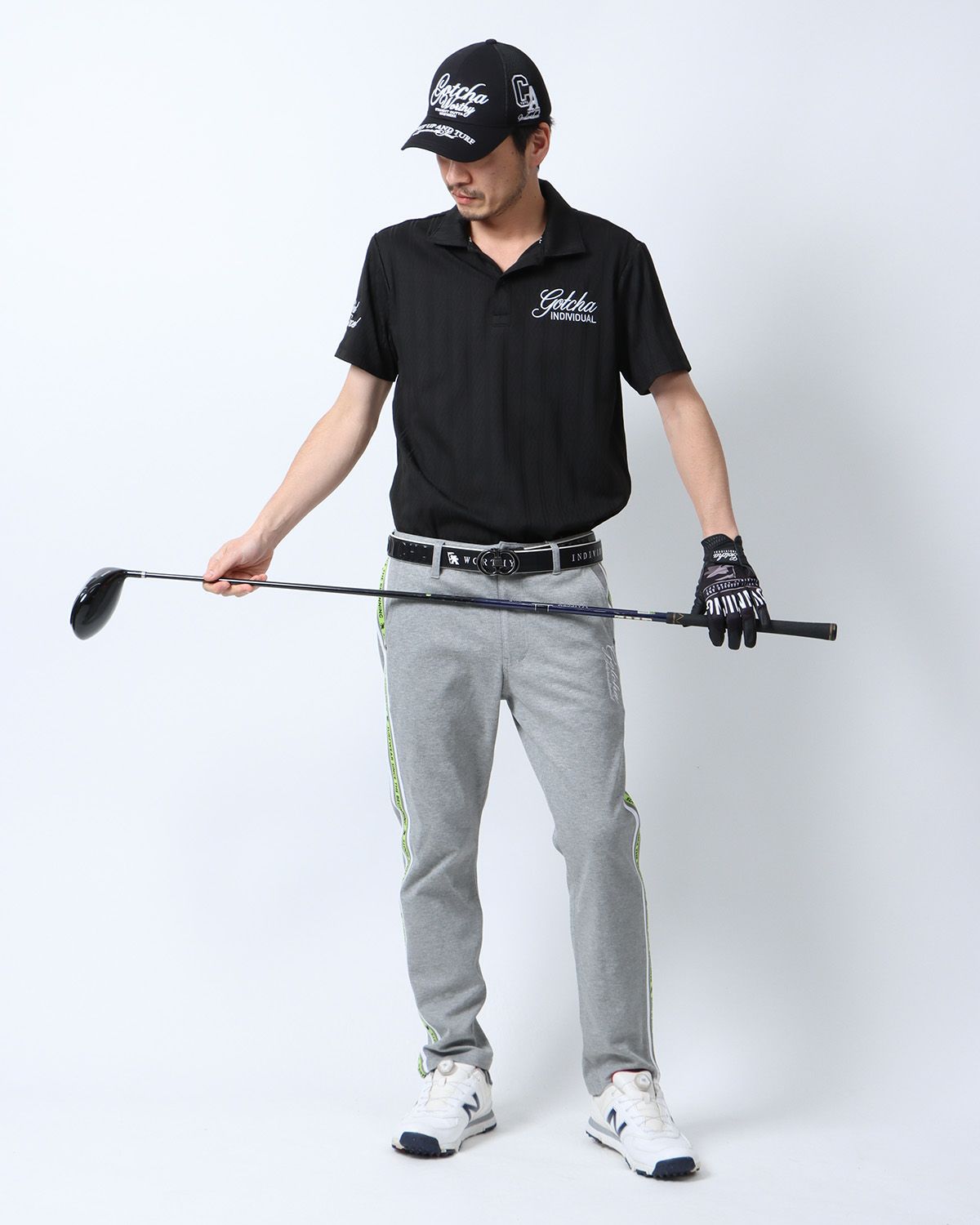 グレー:180cm67kg(Mサイズ着用)