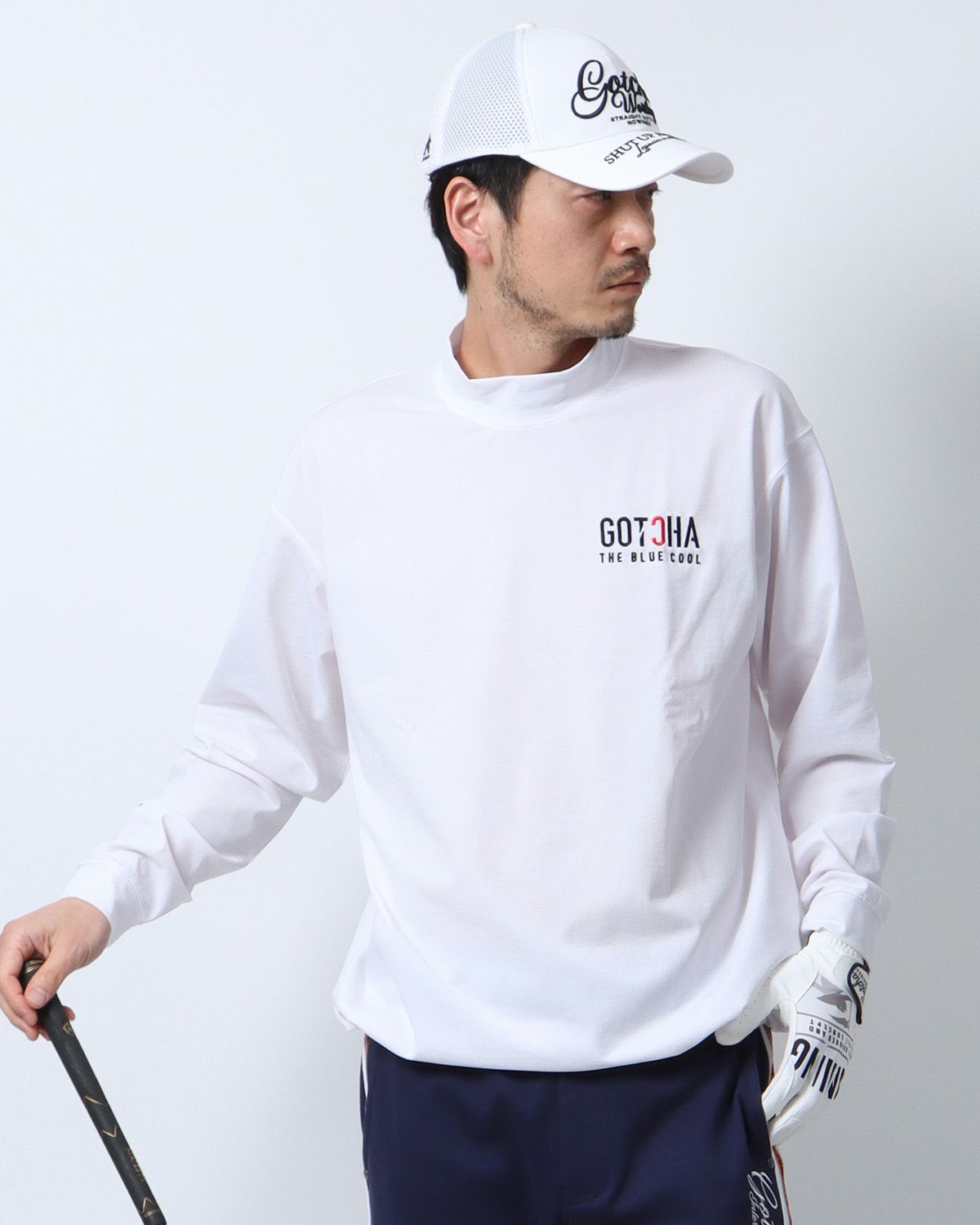 ホワイト：180cm67kg(Lサイズ着用)