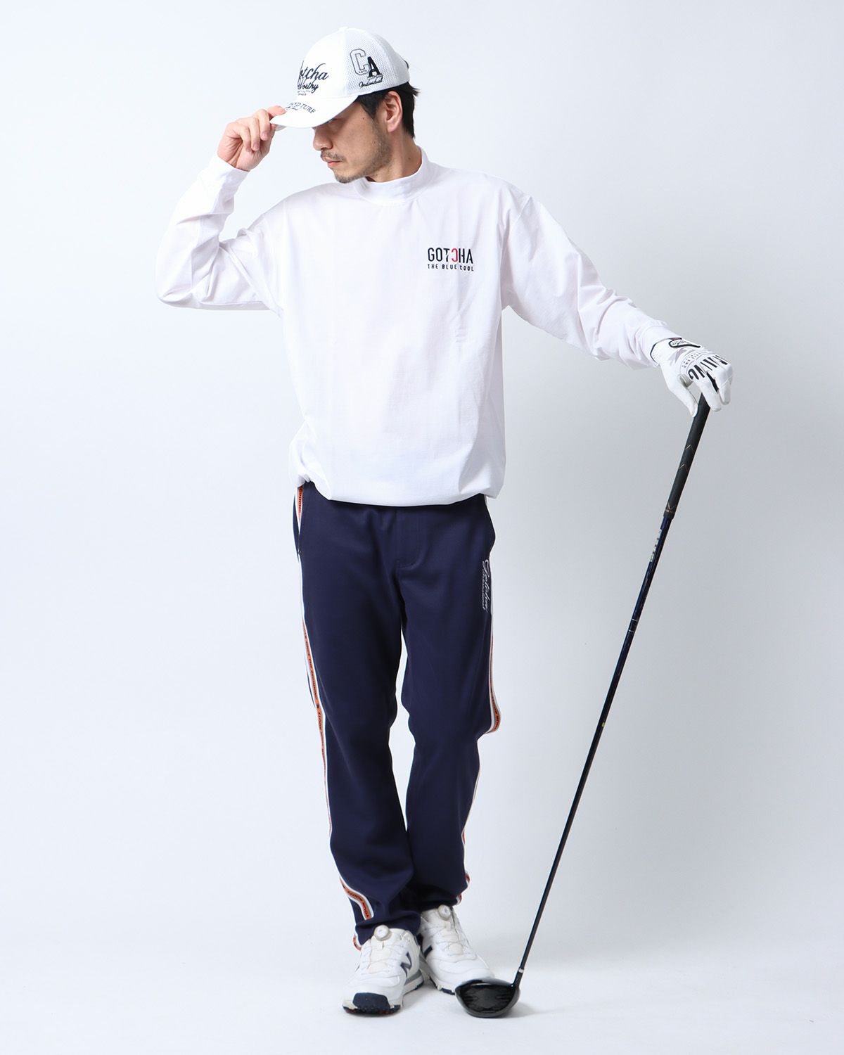 ホワイト：180cm67kg(Lサイズ着用)