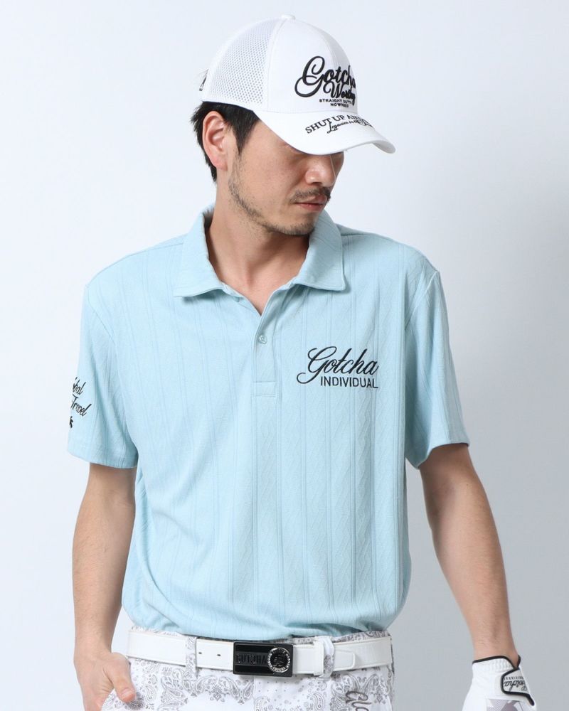 GOTCHA GOLF] ドライ ジャカード ケーブル柄 ポロシャツ | PEET ONLINE