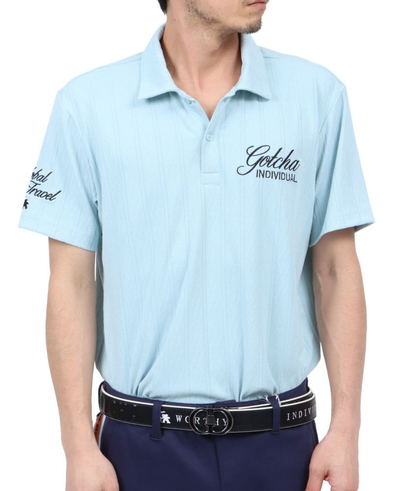 ライトブルー：180cm67kg(Lサイズ着用)