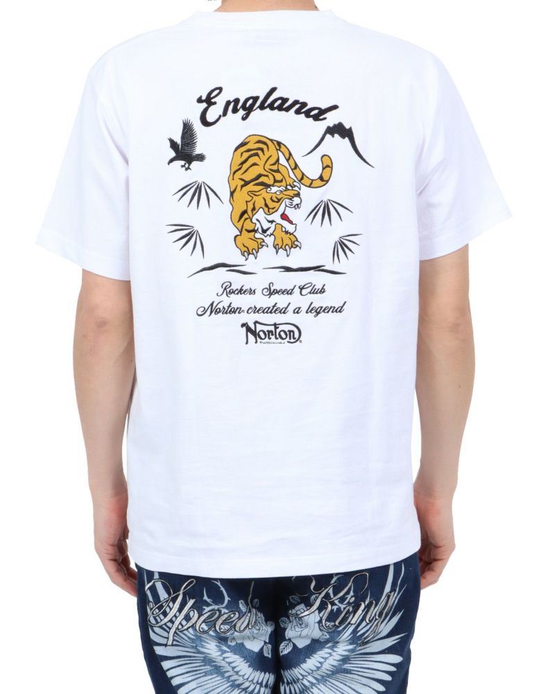 Norton] 和柄 刺繍 TIGER Tシャツ | PEET ONLINE STORE