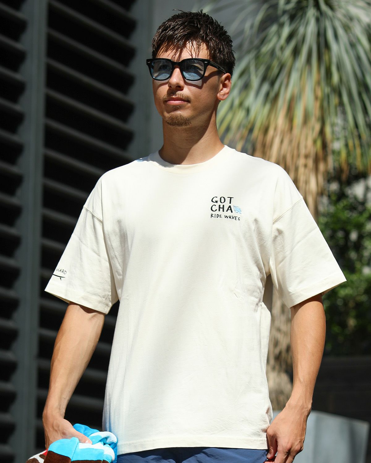 オフホワイト：180cm/70kg(Lサイズ着用)