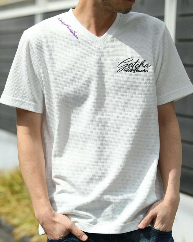 ホワイト：180cm67kg(Lサイズ着用)