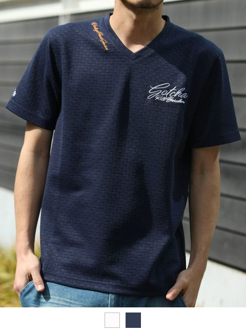 ネイビー：180cm67kg(Lサイズ着用)