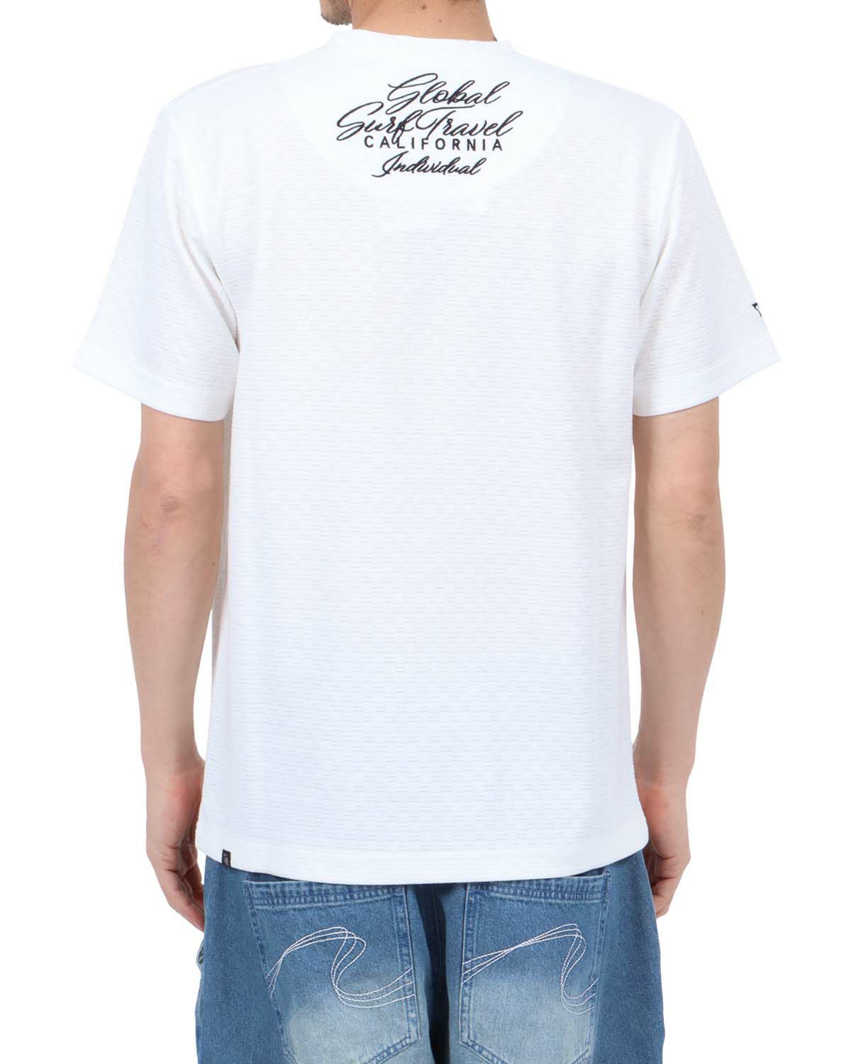 ホワイト：180cm67kg(Lサイズ着用)