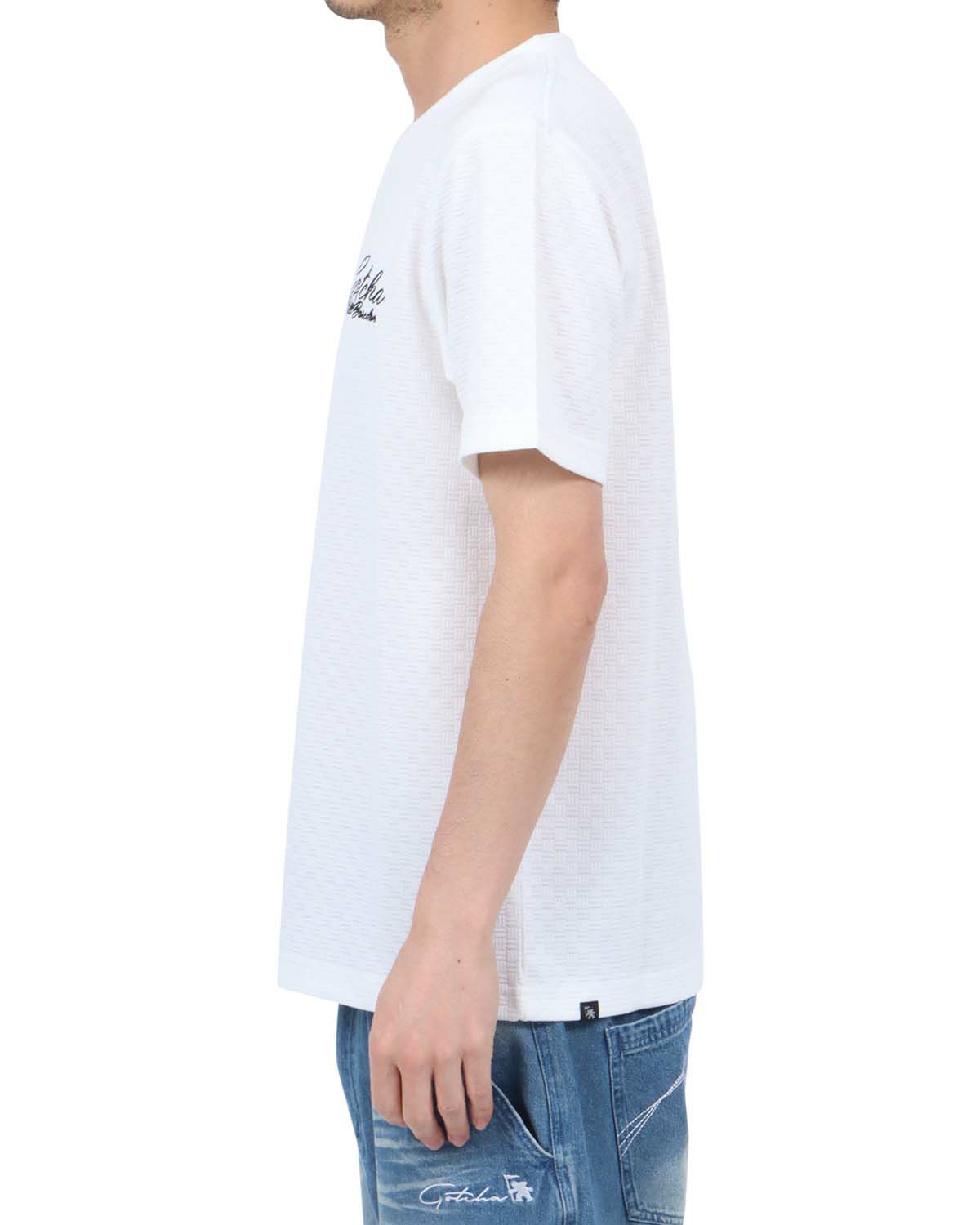 ホワイト：180cm67kg(Lサイズ着用)