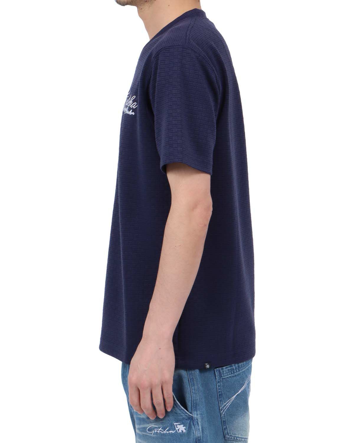 ネイビー：180cm67kg(Lサイズ着用)