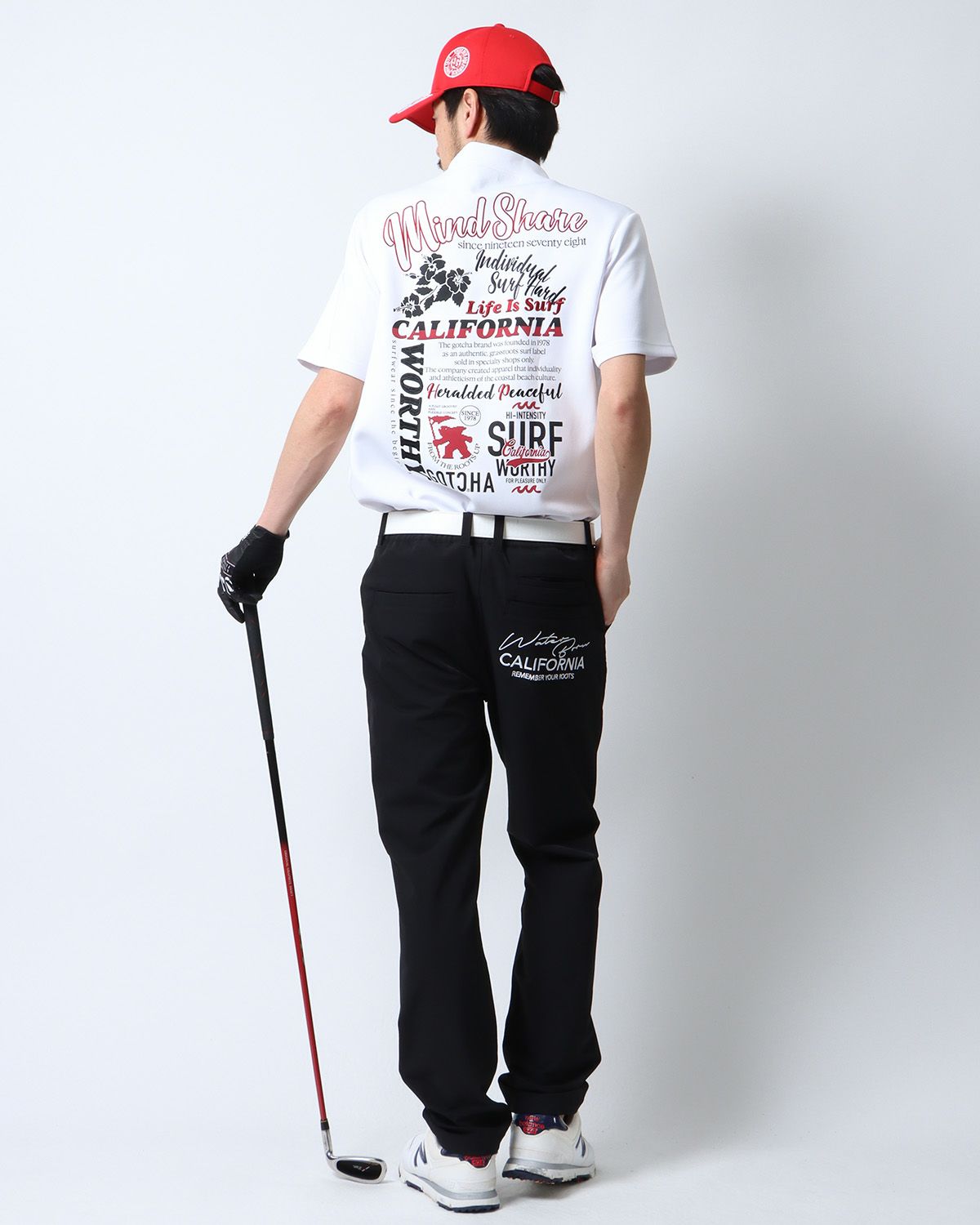 ホワイト：180cm67kg(Lサイズ着用)