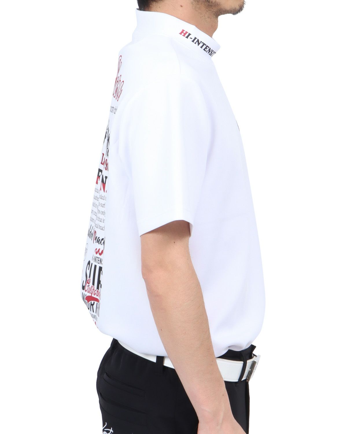 ホワイト：180cm67kg(Lサイズ着用)