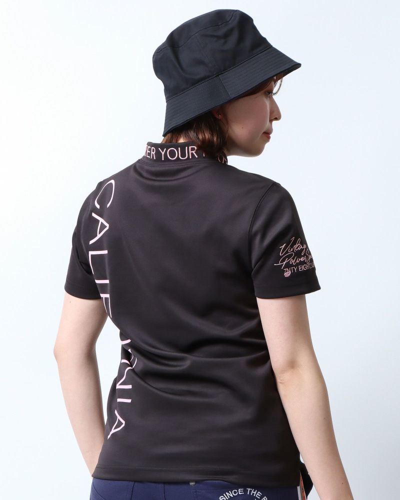 GOTCHA GOLF] サクラ ピンク モックネック Tシャツ | PEET ONLINE STORE