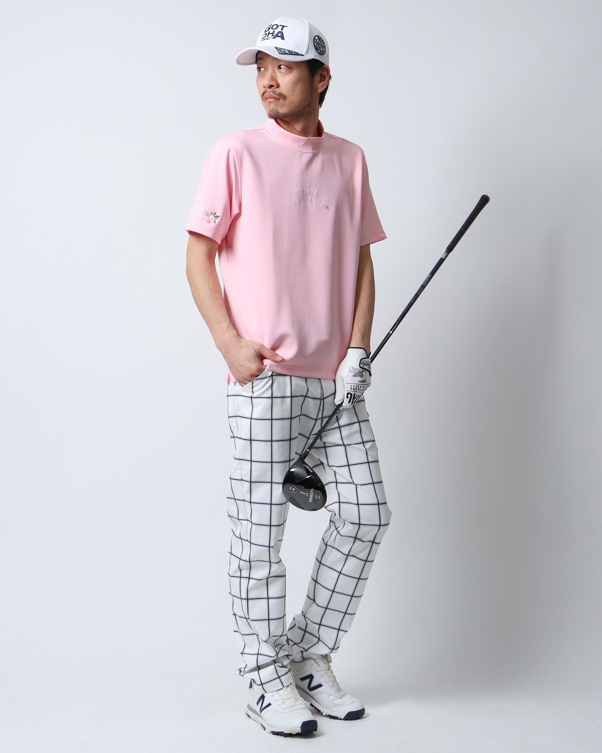 ピンク：180cm67kg(Lサイズ着用)